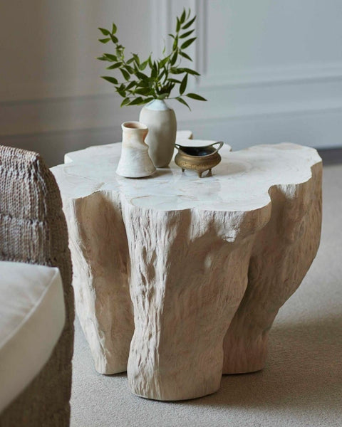 Camilla Fossilized Clam Side Table