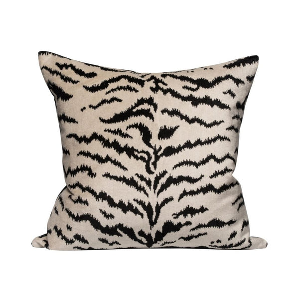 Tigre Pillow - Black & White Velvet