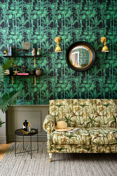 PALMERA CUBANA Dark Wallpaper – Luxe Furniture Inc